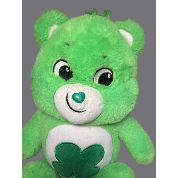 Care Bears Good Luck Bear Plush Toy 13" Green With Shamrock Belly By Basic Fun - Picture 6 of 14
